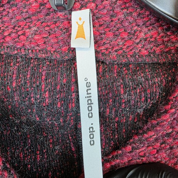 Cop Copine Jacket Womens Size 40 Red Wool Blend Rosaura Toggle Zip Pockets - Picture 2 of 13